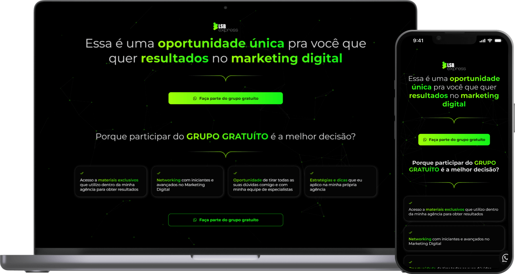 mockup site lsb express